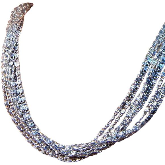 Classic Very Light Weight Metal Multi-Layer Necklace - Picture 8 of 8